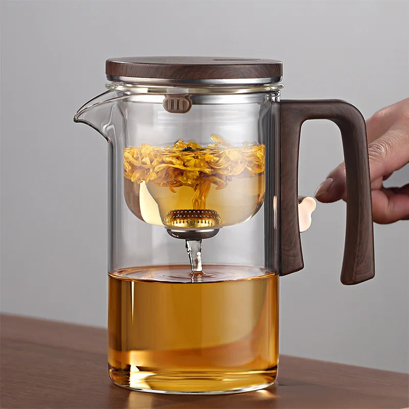 Magnetic Tea Infuser Glass Teapot – One Click Separation