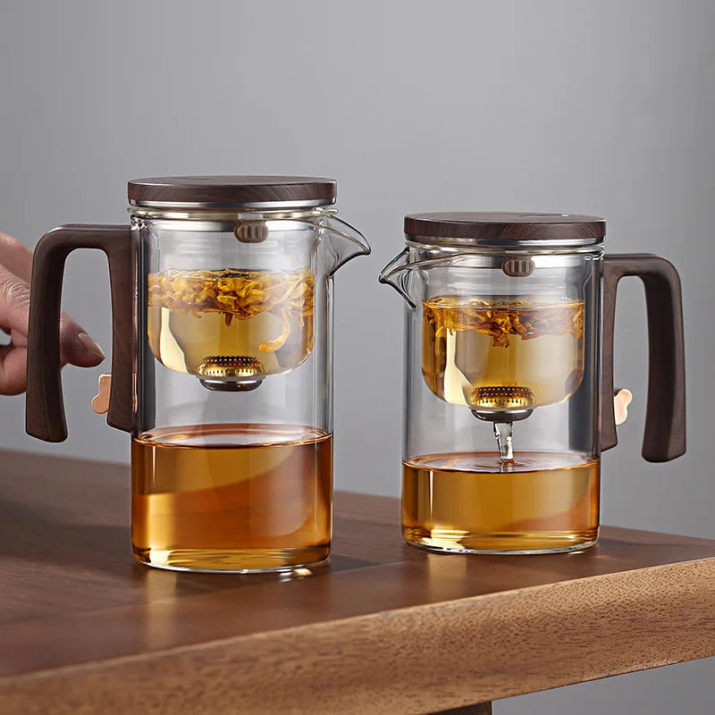 Magnetic Tea Infuser Glass Teapot – One Click Separation