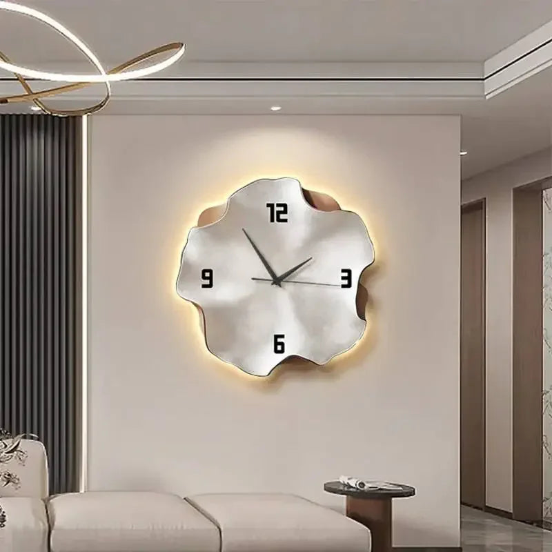 Modern 3D LED Wall Clock – Luxury Decorative Silent Clock for Living Room
