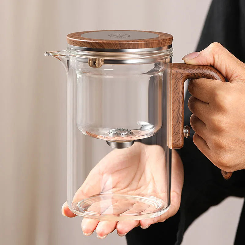 Magnetic Tea Infuser Glass Teapot – One Click Separation