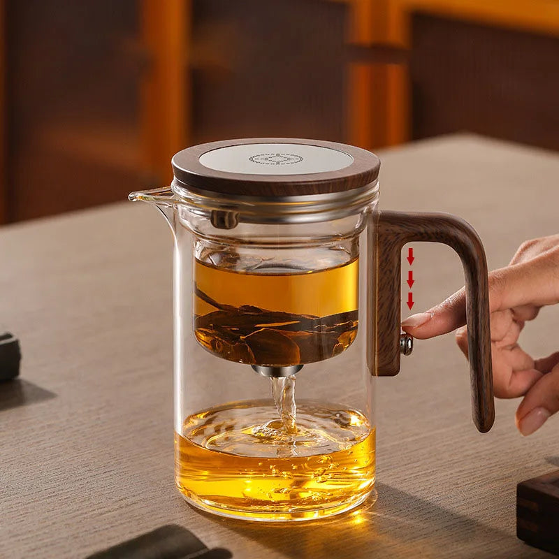 Magnetic Tea Infuser Glass Teapot – One Click Separation
