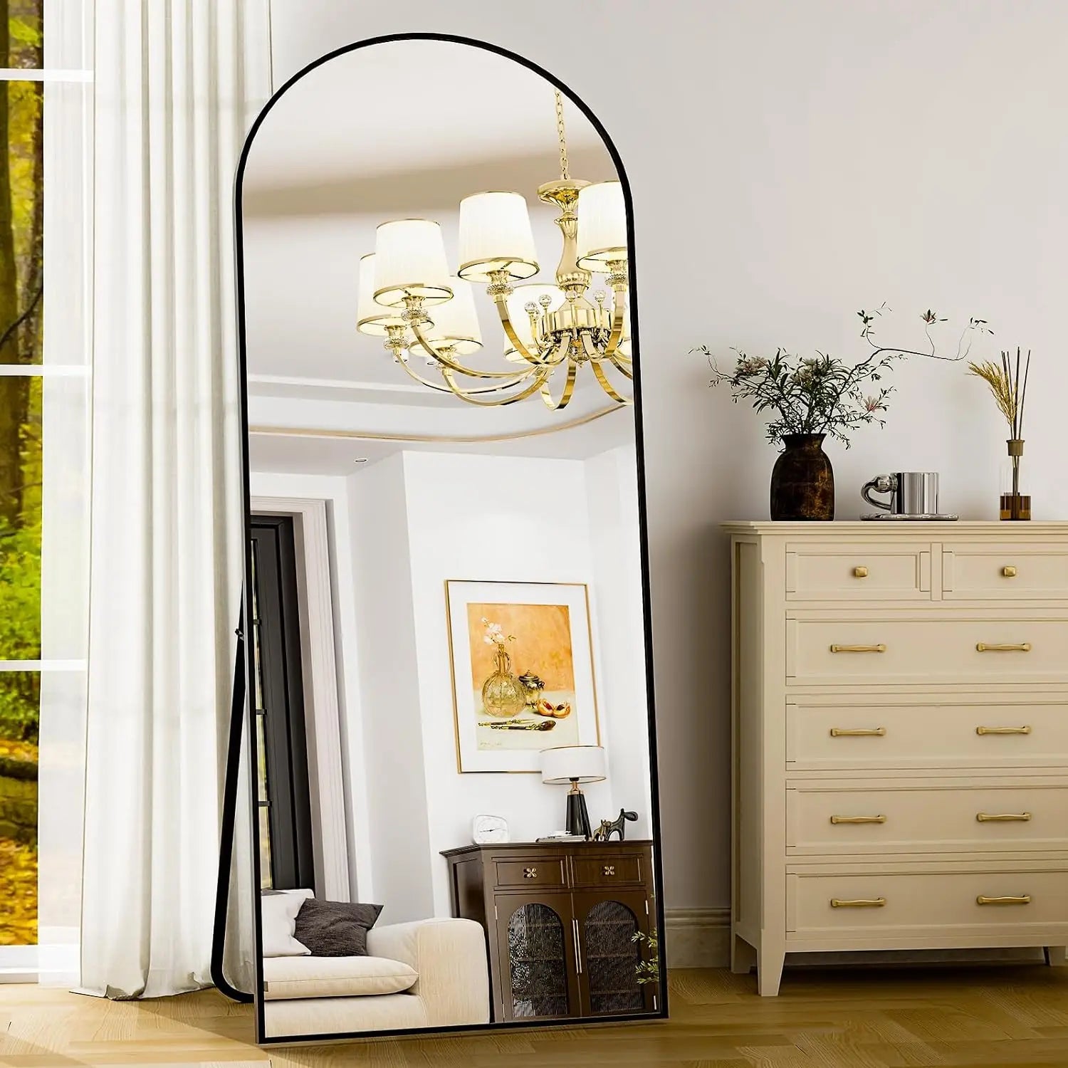 Arvella Modern Arch Full-Length Mirror