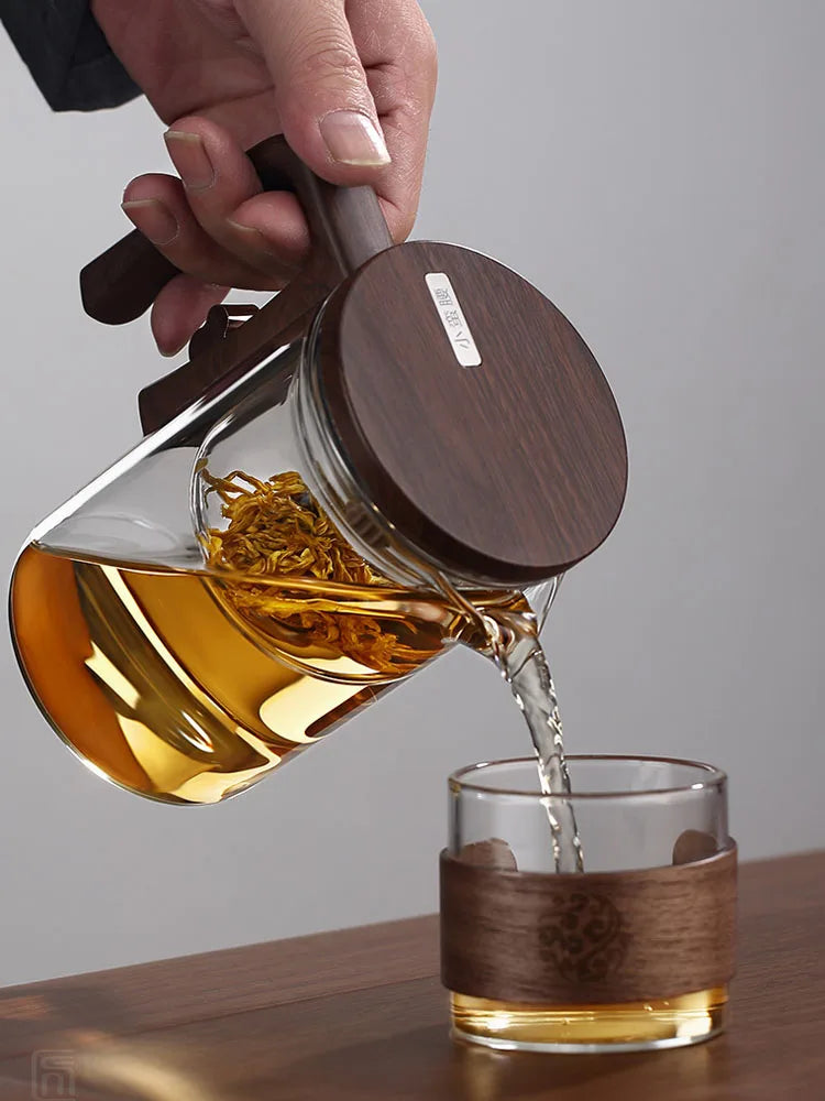 Magnetic Tea Infuser Glass Teapot – One Click Separation