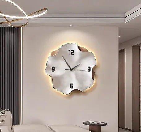 Modern 3D LED Wall Clock – Luxury Decorative Silent Clock for Living Room