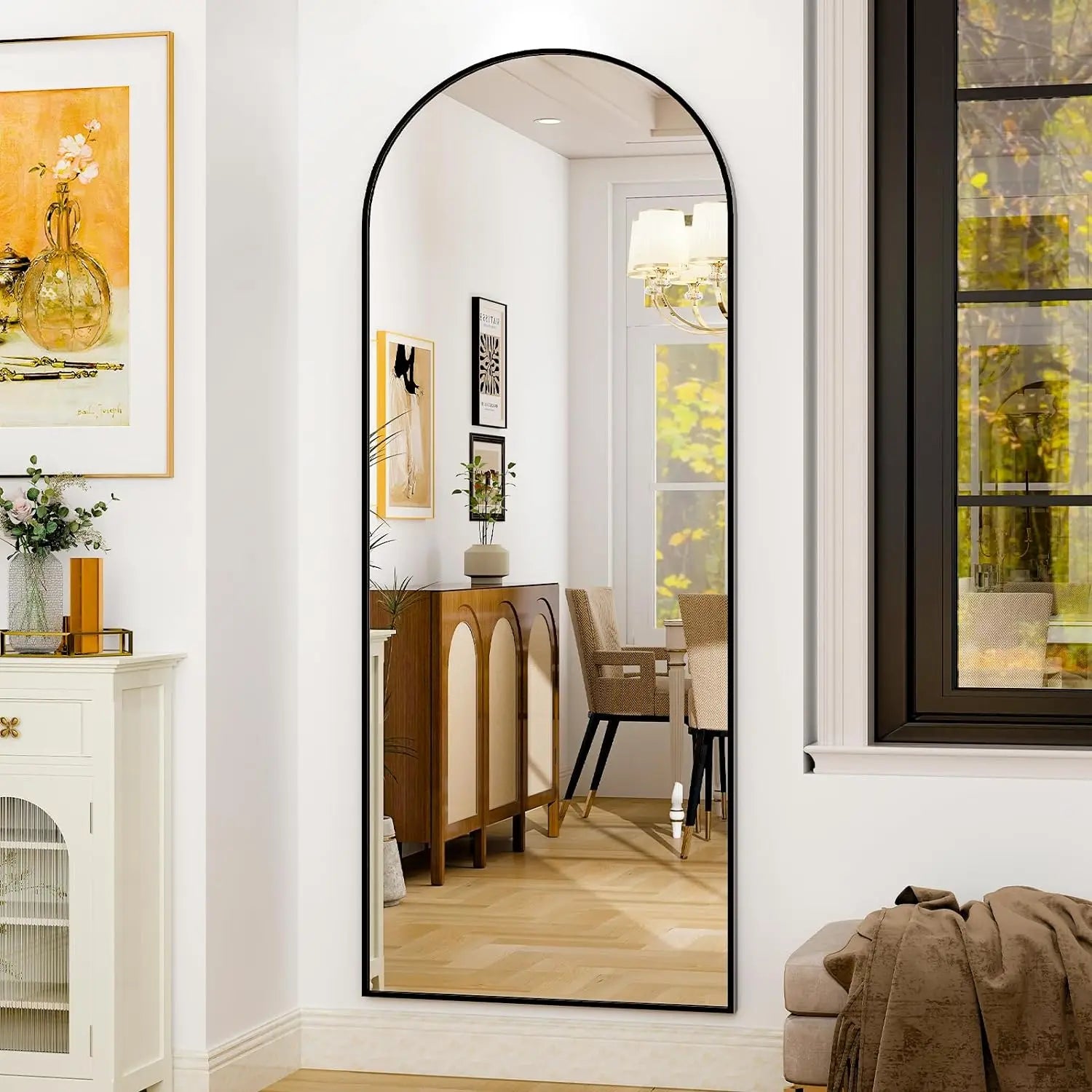 Arvella Modern Arch Full-Length Mirror