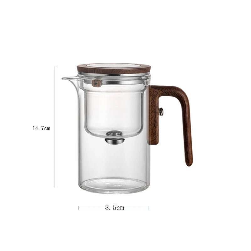 Magnetic Tea Infuser Glass Teapot – One Click Separation