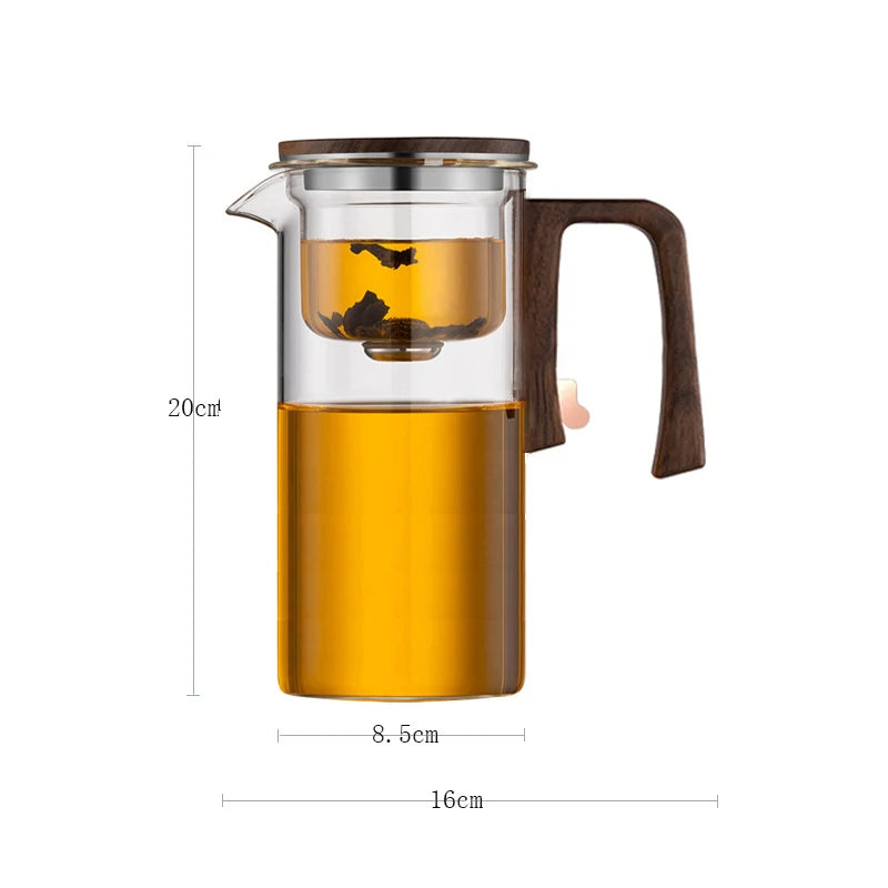 Magnetic Tea Infuser Glass Teapot – One Click Separation
