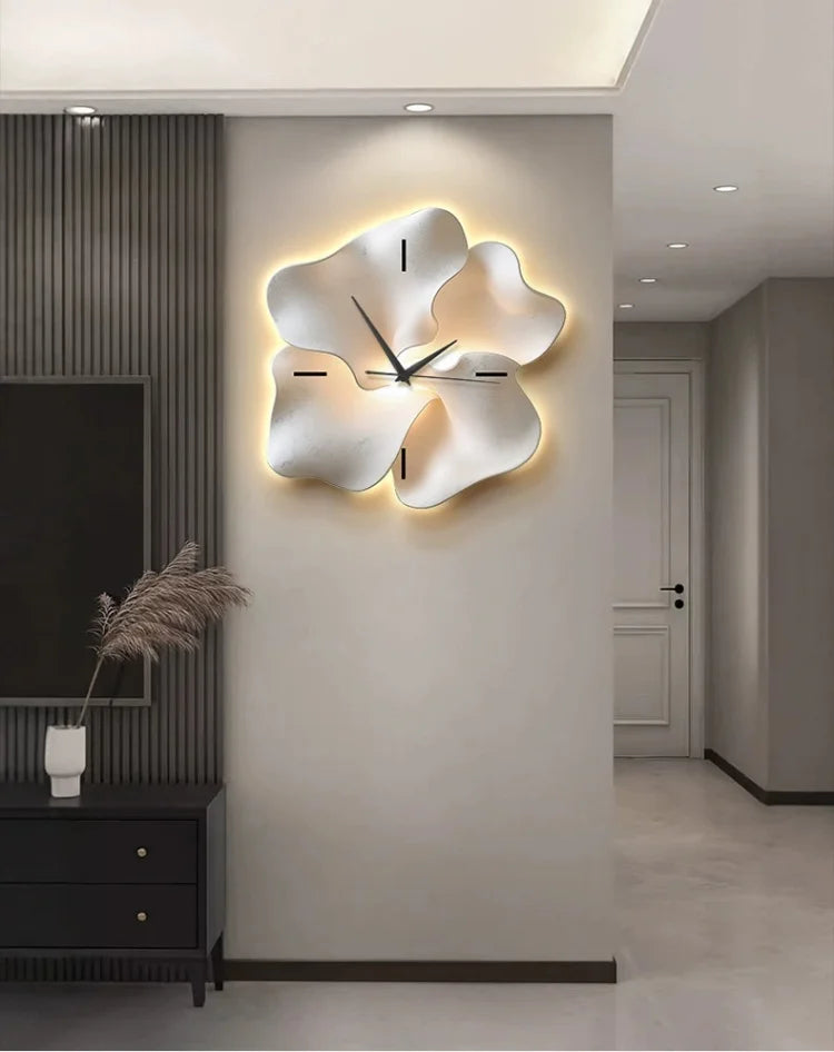 Modern 3D LED Wall Clock – Luxury Decorative Silent Clock for Living Room