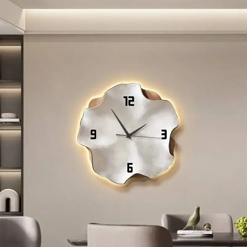 Modern 3D LED Wall Clock – Luxury Decorative Silent Clock for Living Room