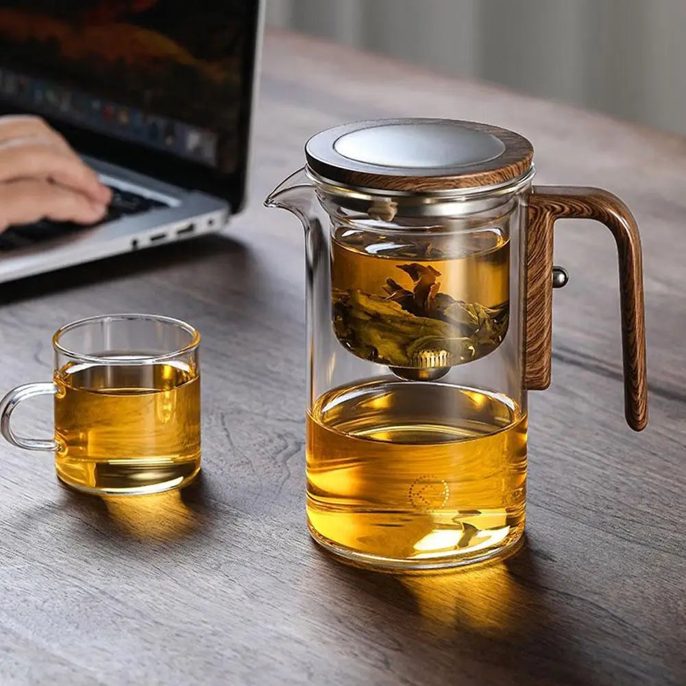 Magnetic Tea Infuser Glass Teapot – One Click Separation