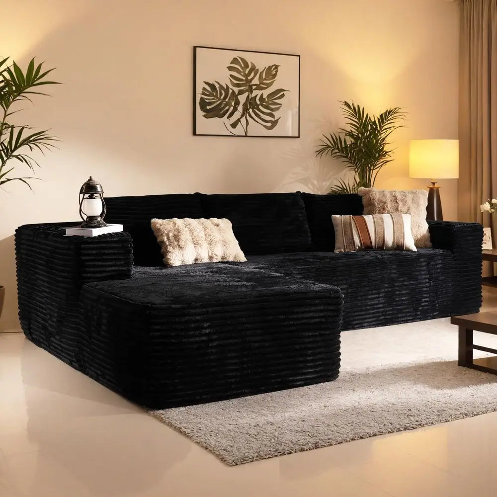 Arvella Noir Cloud Sectional Sofa