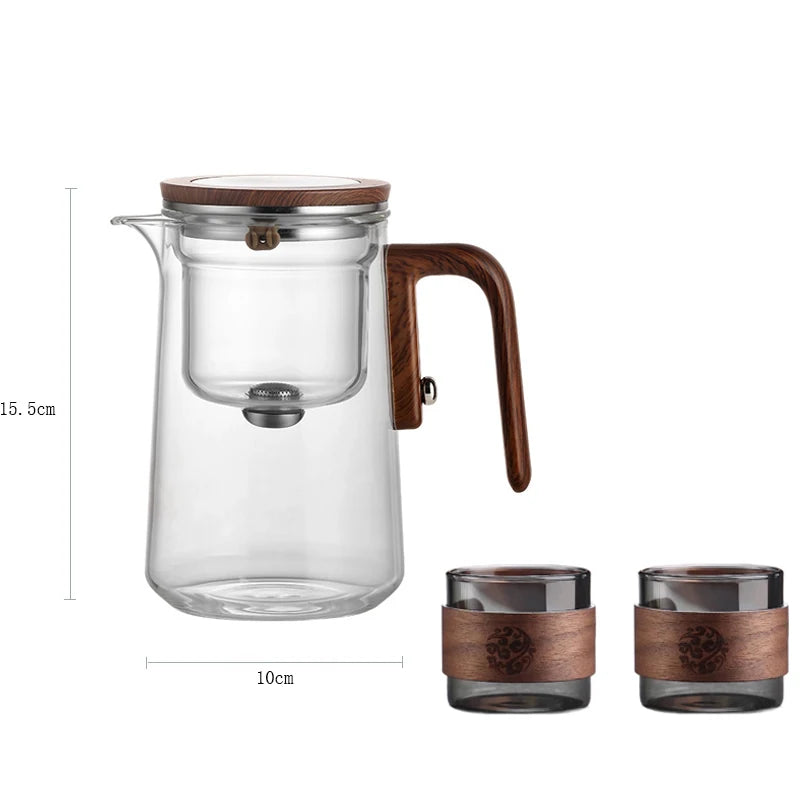 Magnetic Tea Infuser Glass Teapot – One Click Separation