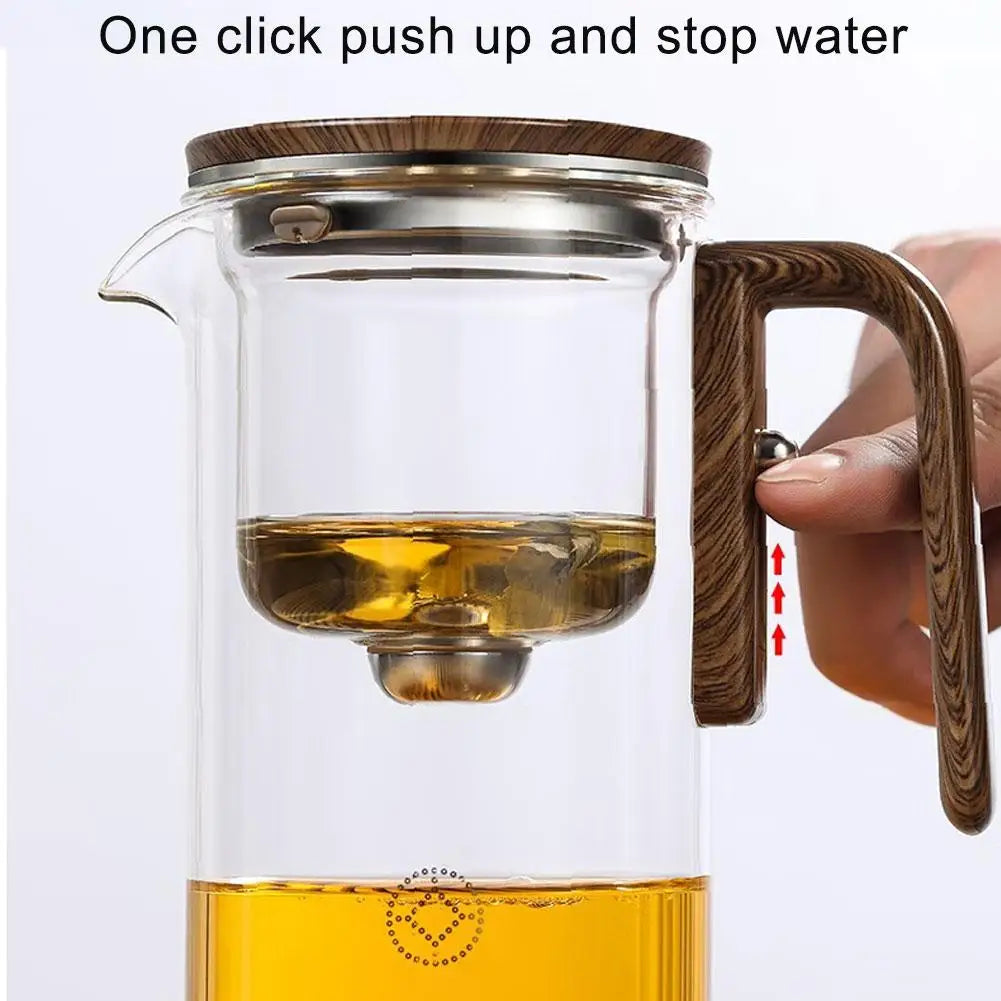 Magnetic Tea Infuser Glass Teapot – One Click Separation