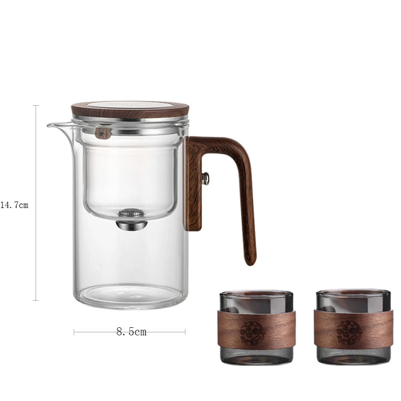 Magnetic Tea Infuser Glass Teapot – One Click Separation