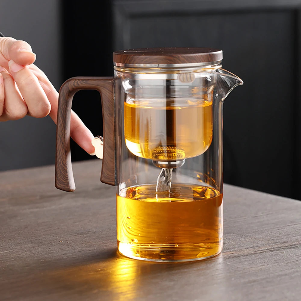 Magnetic Tea Infuser Glass Teapot – One Click Separation