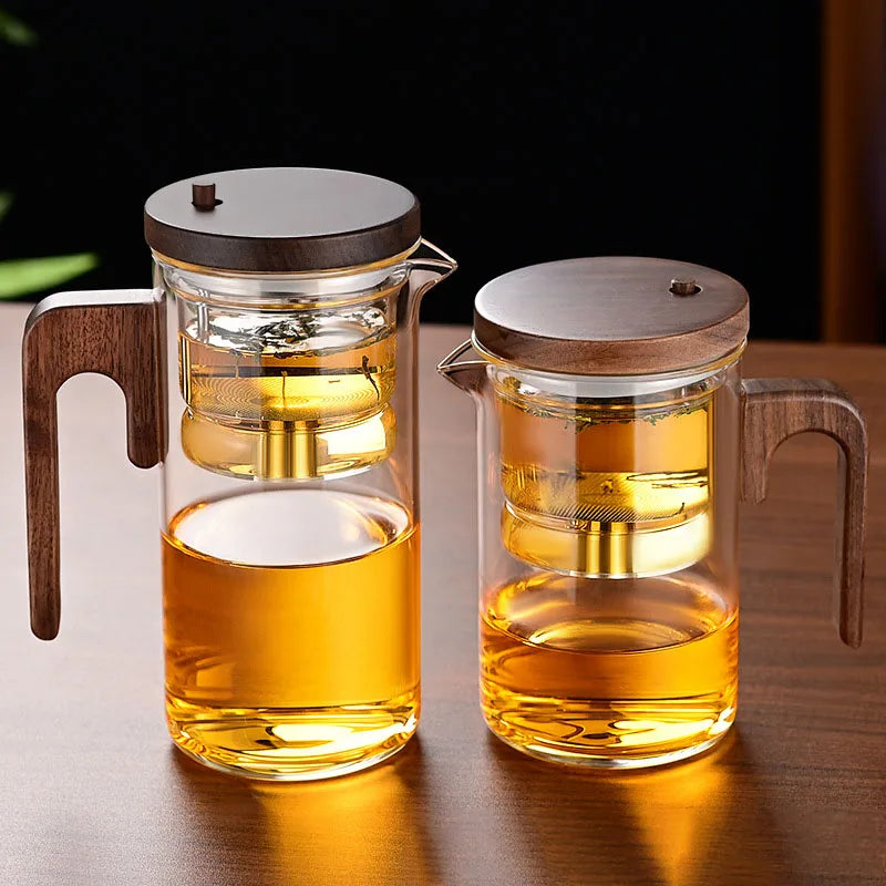 Magnetic Tea Infuser Glass Teapot – One Click Separation
